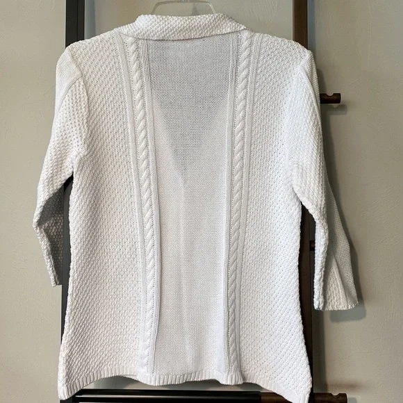 White Cotton Cardigan - Picture 2 of 4